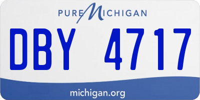 MI license plate DBY4717