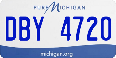 MI license plate DBY4720