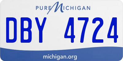 MI license plate DBY4724