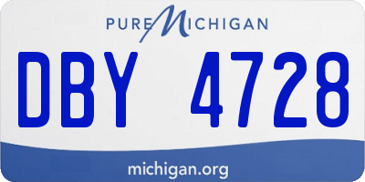 MI license plate DBY4728