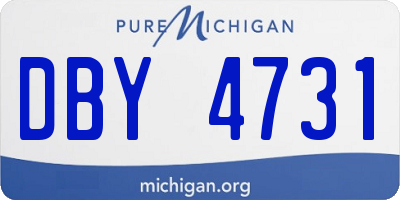 MI license plate DBY4731