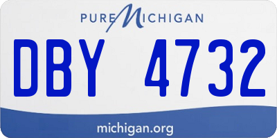 MI license plate DBY4732