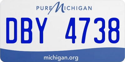 MI license plate DBY4738