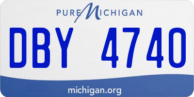 MI license plate DBY4740