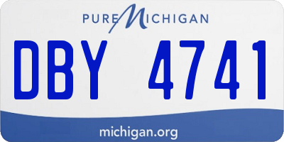 MI license plate DBY4741
