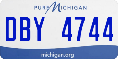 MI license plate DBY4744