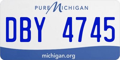 MI license plate DBY4745