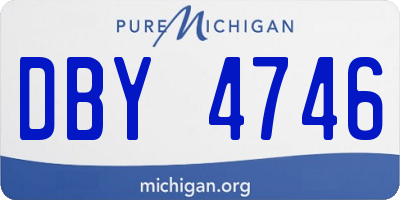 MI license plate DBY4746
