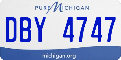 MI license plate DBY4747
