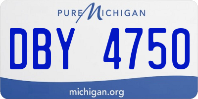 MI license plate DBY4750