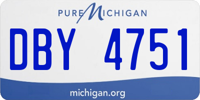MI license plate DBY4751