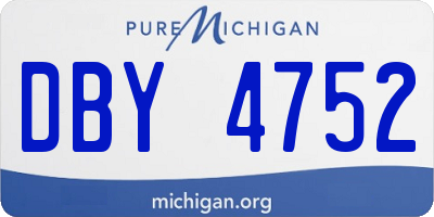 MI license plate DBY4752