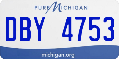 MI license plate DBY4753