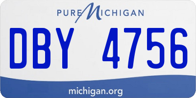 MI license plate DBY4756