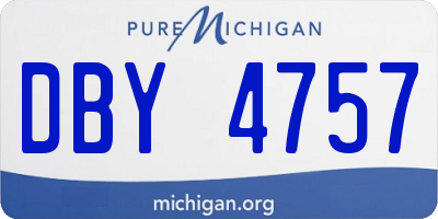 MI license plate DBY4757