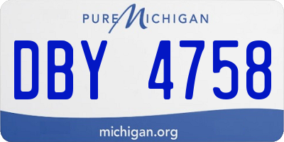 MI license plate DBY4758