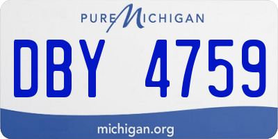 MI license plate DBY4759