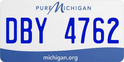 MI license plate DBY4762