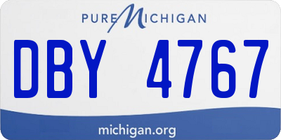 MI license plate DBY4767