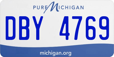 MI license plate DBY4769