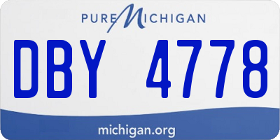 MI license plate DBY4778