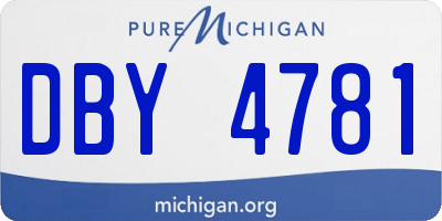 MI license plate DBY4781