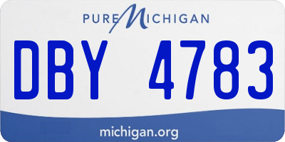 MI license plate DBY4783