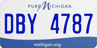 MI license plate DBY4787