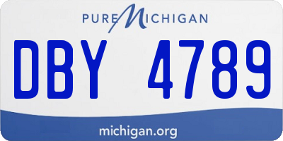 MI license plate DBY4789