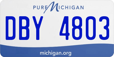 MI license plate DBY4803