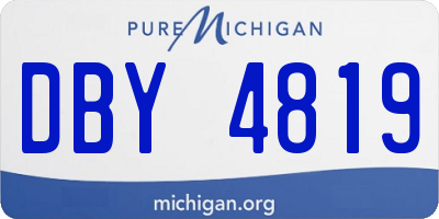 MI license plate DBY4819