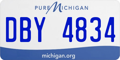 MI license plate DBY4834