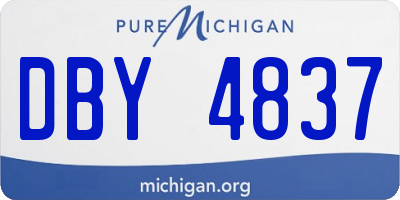 MI license plate DBY4837