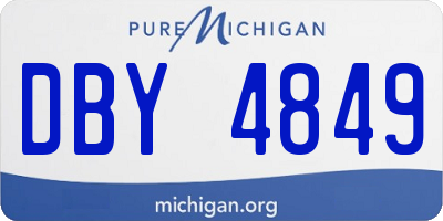 MI license plate DBY4849