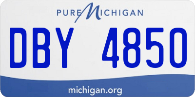 MI license plate DBY4850