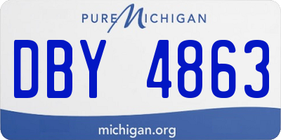 MI license plate DBY4863