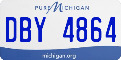 MI license plate DBY4864