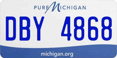 MI license plate DBY4868