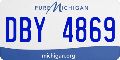 MI license plate DBY4869