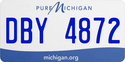 MI license plate DBY4872