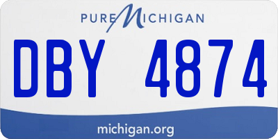 MI license plate DBY4874