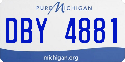 MI license plate DBY4881