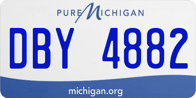 MI license plate DBY4882