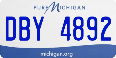 MI license plate DBY4892