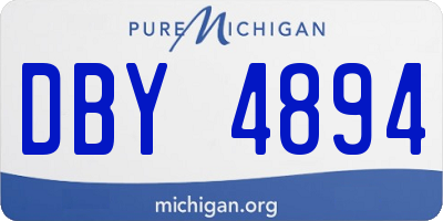 MI license plate DBY4894