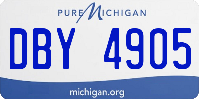 MI license plate DBY4905