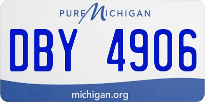 MI license plate DBY4906