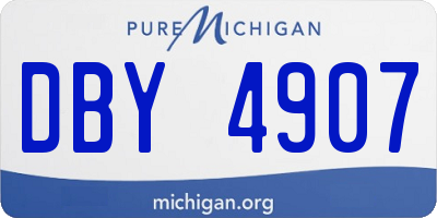 MI license plate DBY4907