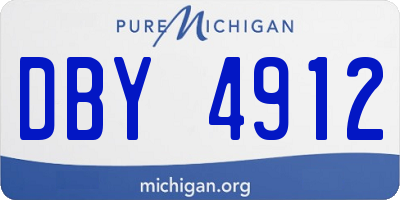 MI license plate DBY4912