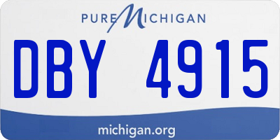 MI license plate DBY4915